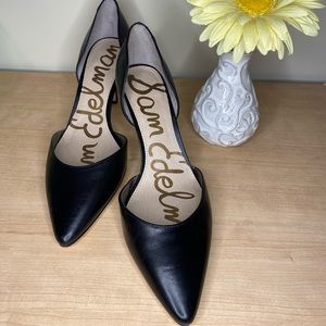 Sam Edelman ‘Opal’ d’Orsay Pump Black Leather